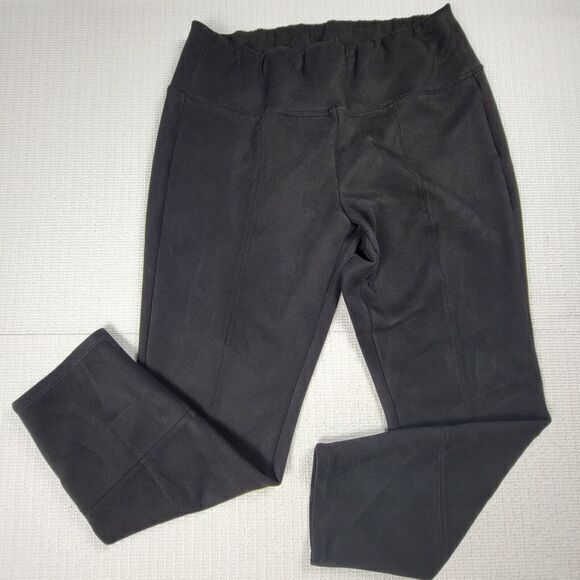 J.jill Wearever Smooth-fit Faux-suede Slim-leg Pants Size Large Black‎ - Picture 1 of 9